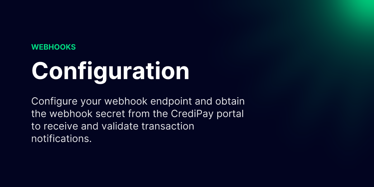 Configuration - CrediPay - API Documentation